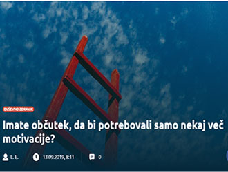 Imate občutek, da bi potrebovali samo nekaj več motivacije?